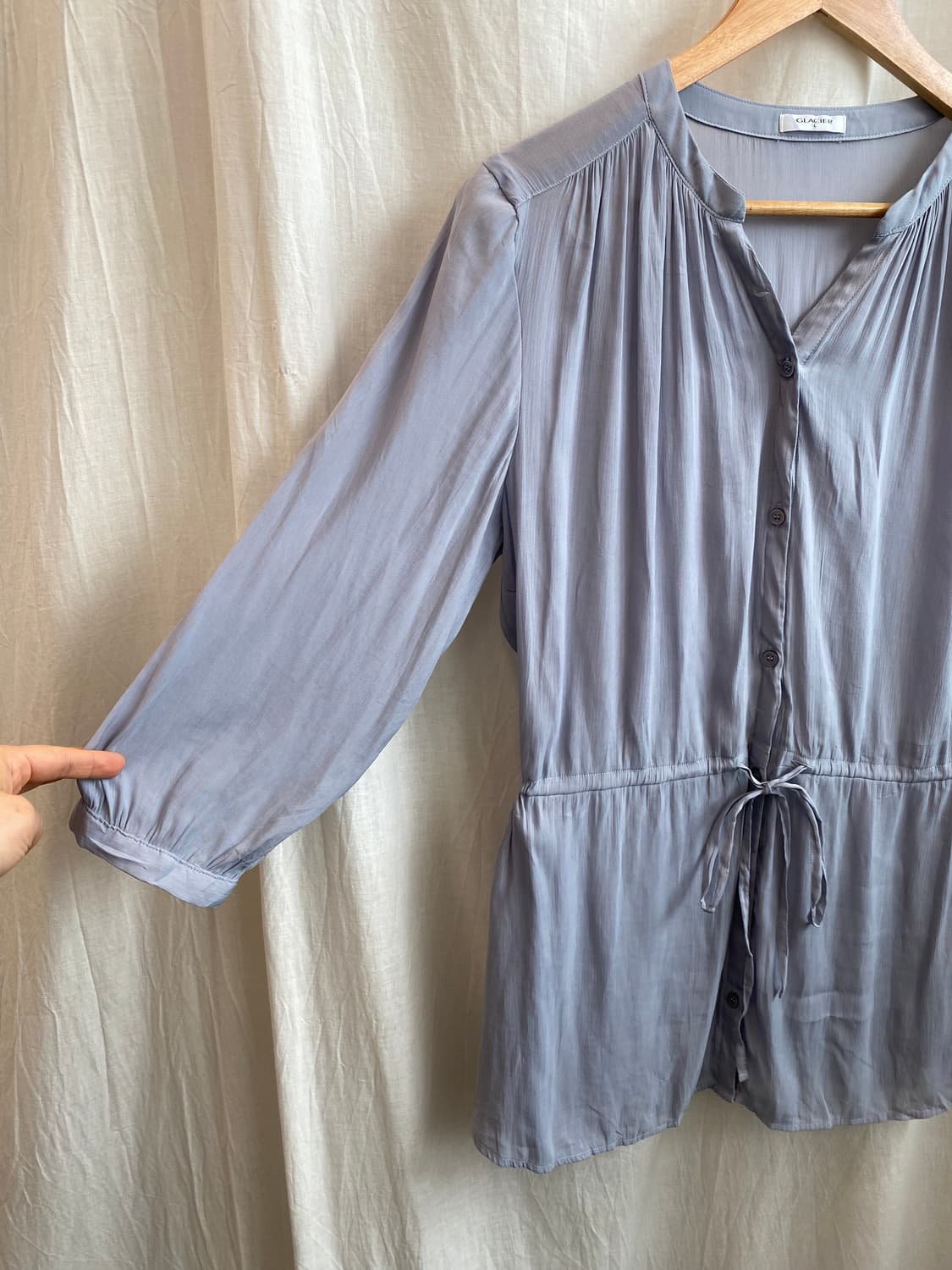 더스티블루 7부 블라우스(L) 상품이미지5