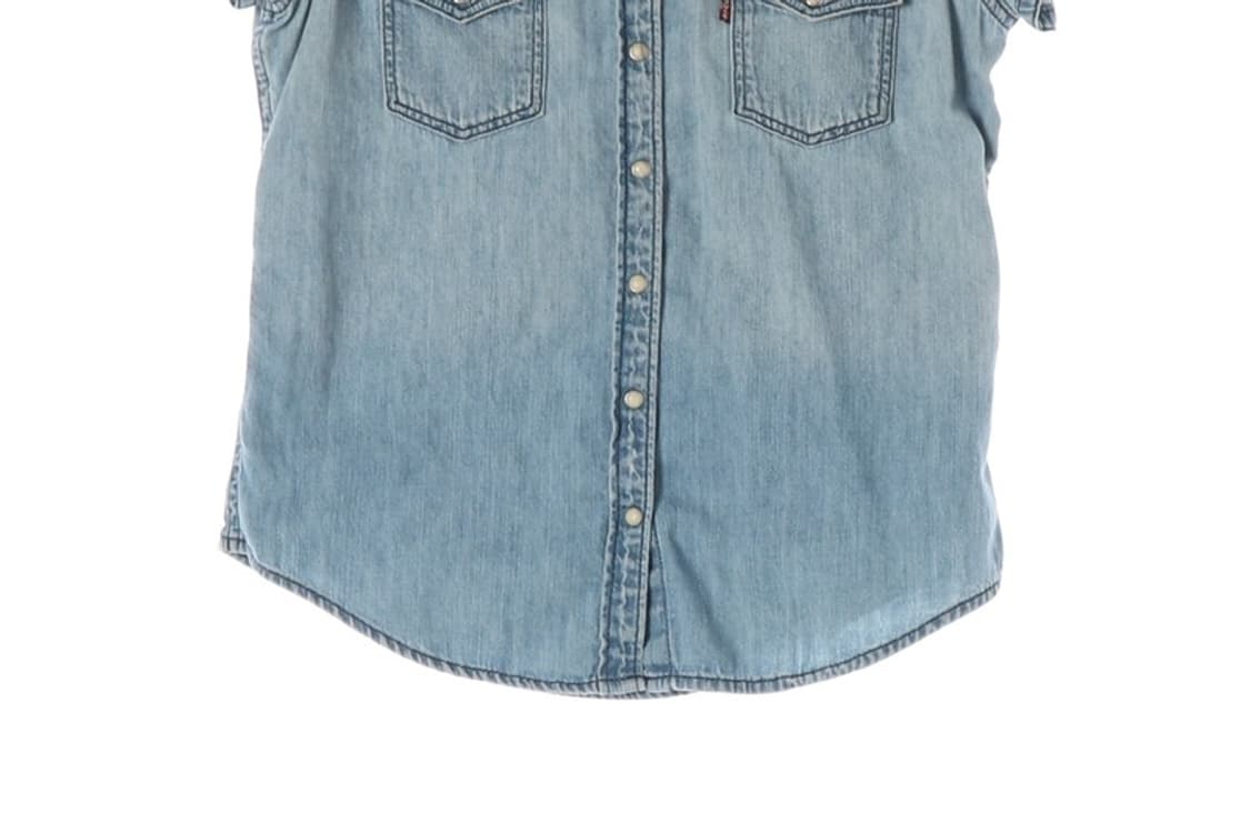 리바이스 웨스턴 반팔 데님 셔츠 S 상품이미지4