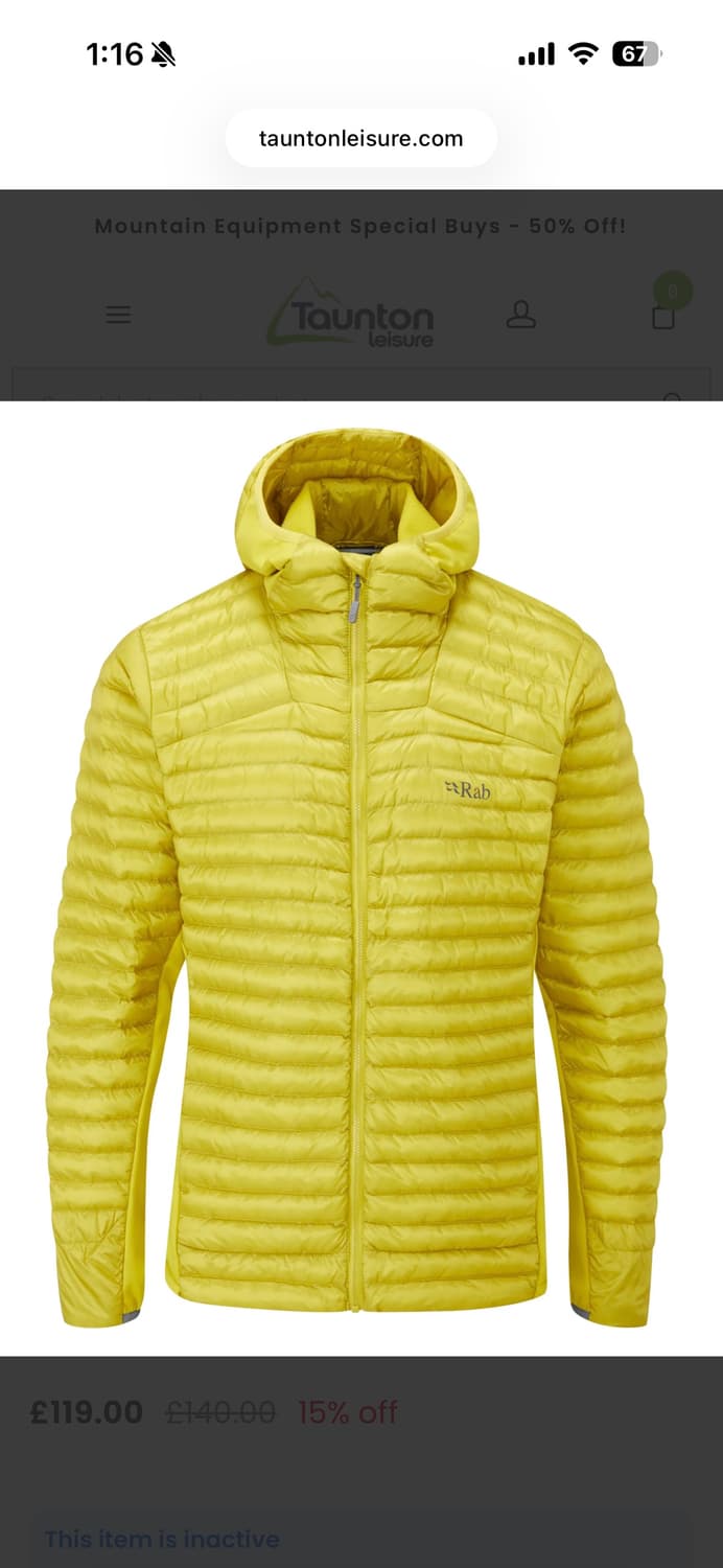 랩 씨러스 경량패딩 상품이미지1