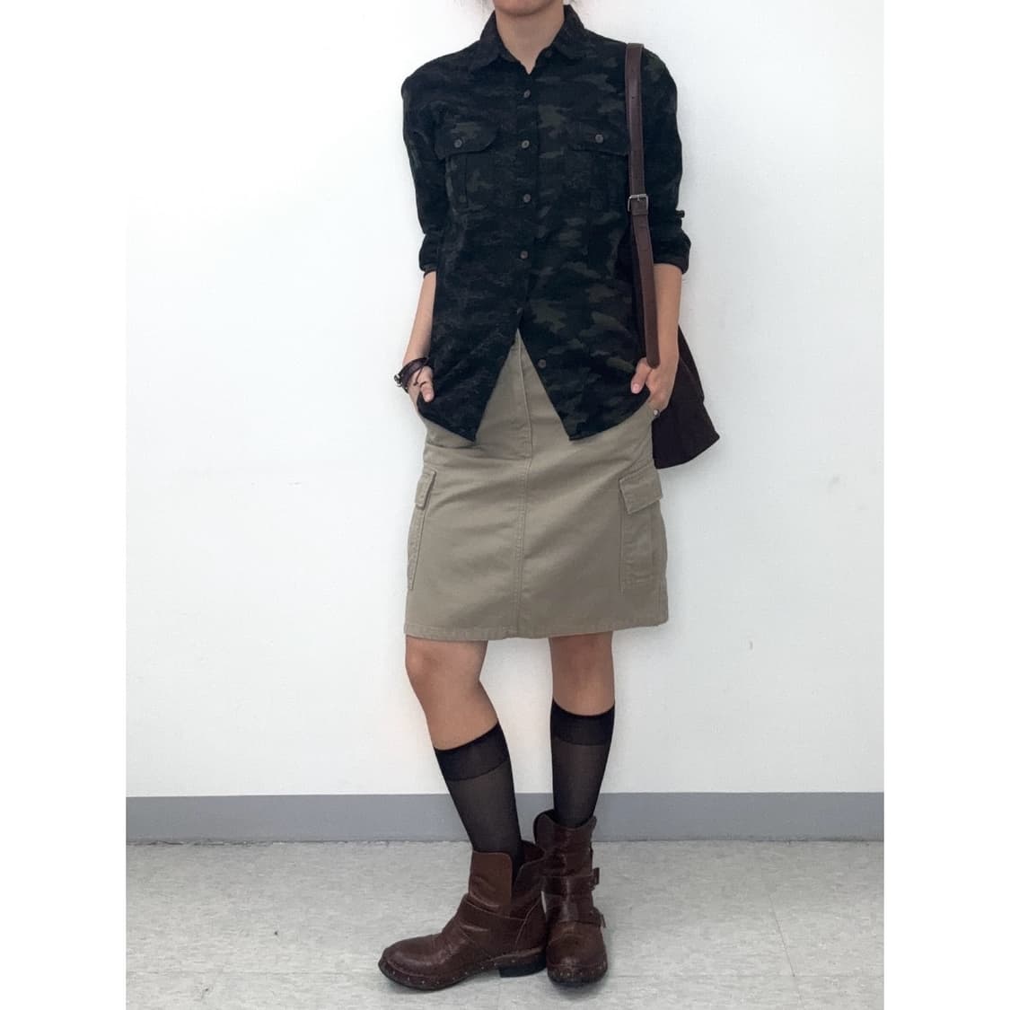 빈티지 카모 셔츠 y2k 상품이미지2