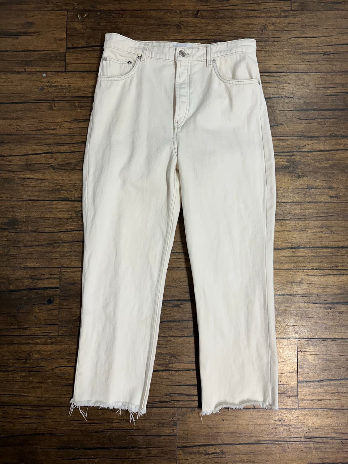 ZARA 크림진 와이드 데님 팬츠 EUR44  32사이즈 상품이미지1