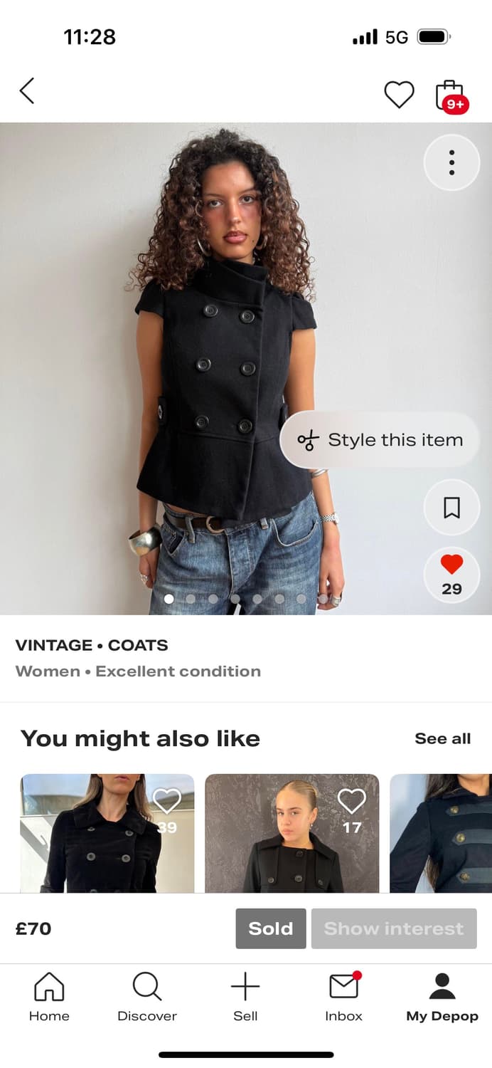 Soph’s shop vintage peacoat 빈티지 피코트 단추 상품이미지1