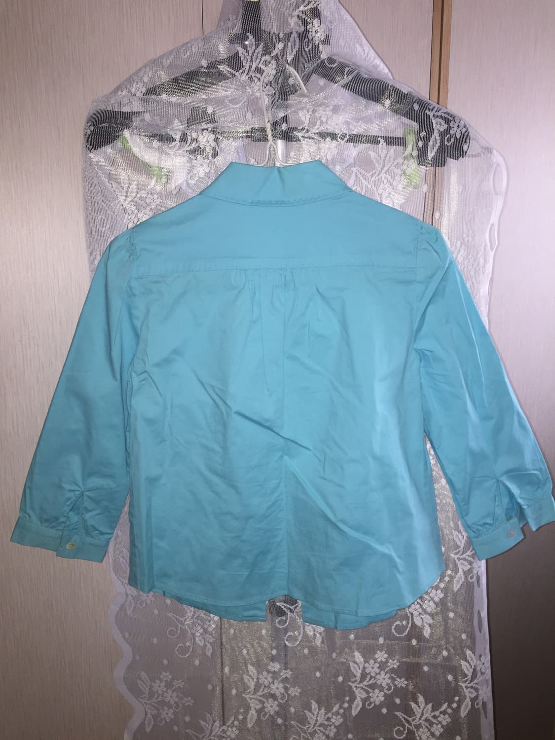 빈티지 카라 7부 셔링 디테일 셔츠  상품이미지5