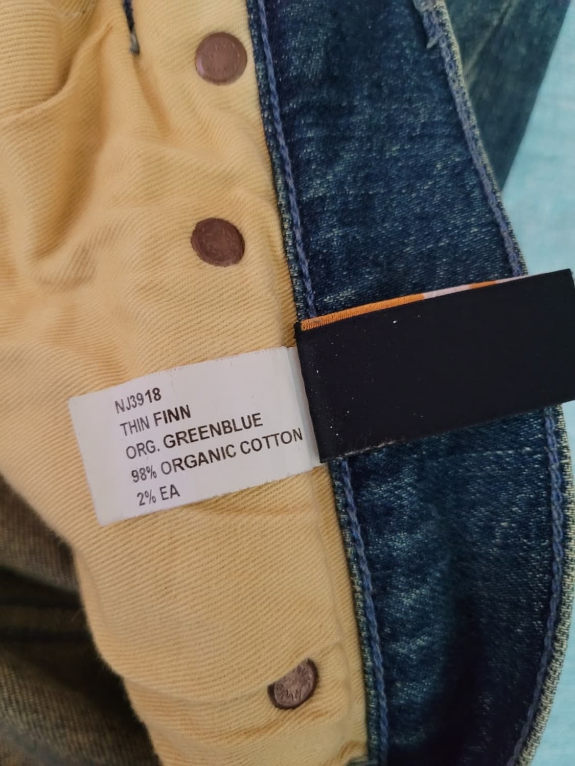  누디진 Nudie jean 씬핀 오가닉 그린블루 스판슬림진 32-33 상품이미지5