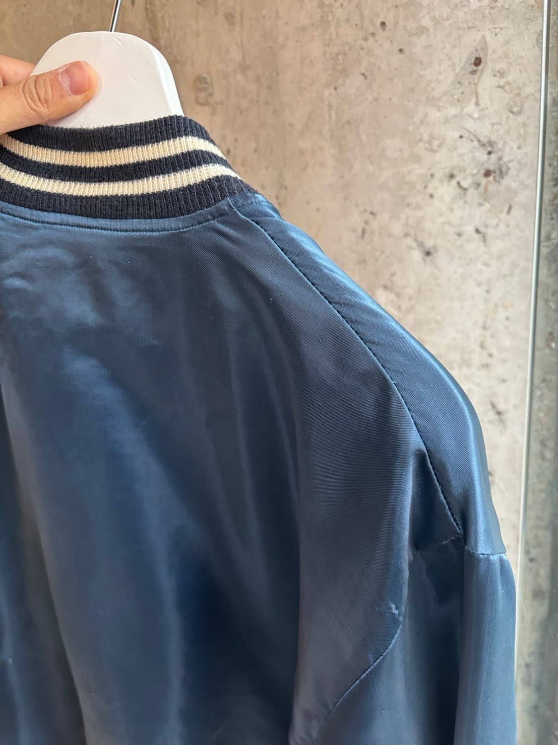 80s BIRDIE NY Nylon Stadium Jacket (M) 상품이미지4