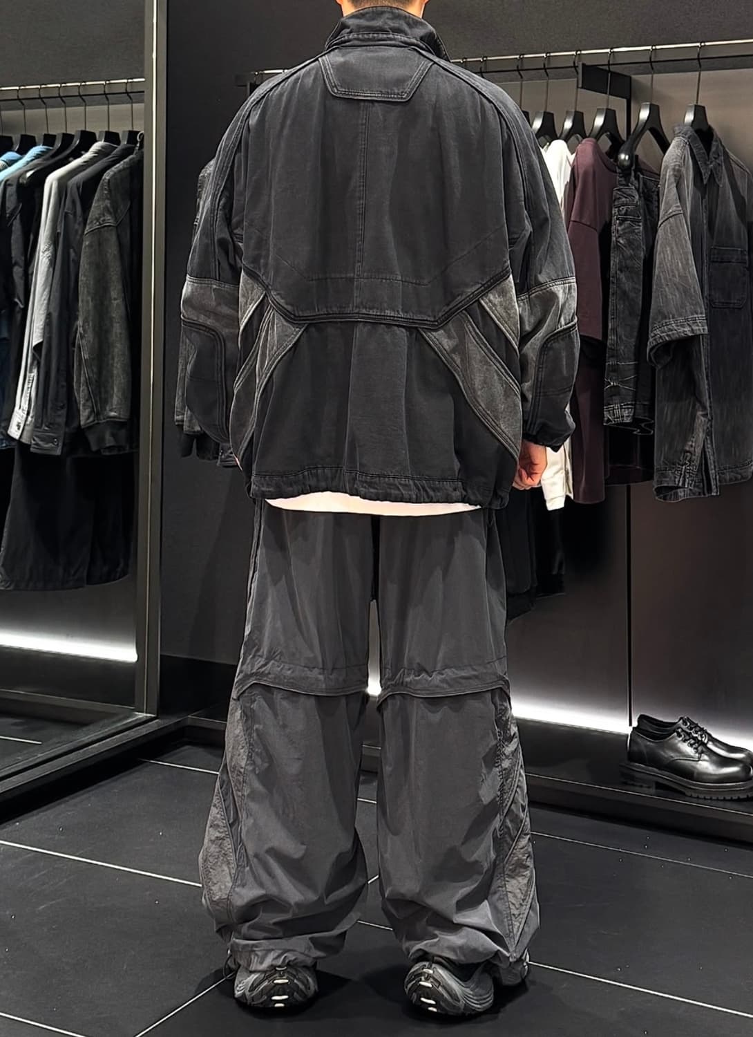 (25FW 새상품)준지 데님 컬러 블록 트랙 점퍼 상품이미지5