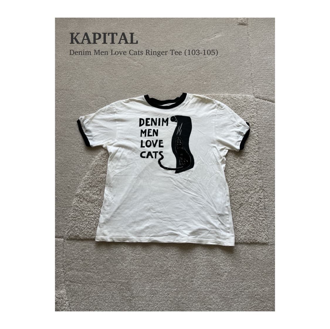 캐피탈 Denim Men Love Cats 링거티 (103-105) 상품이미지1