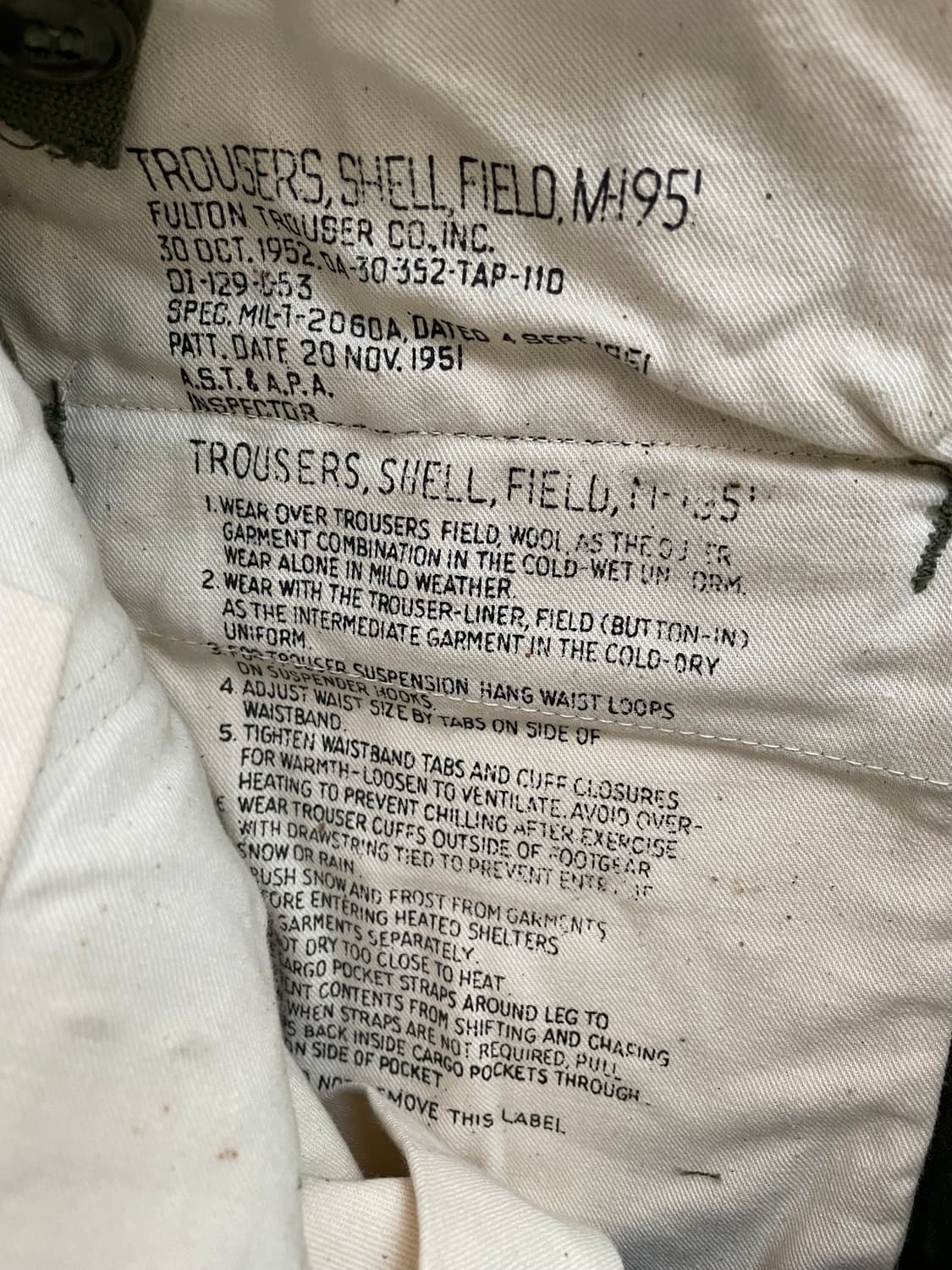 U.S Army M-1951 Field Pant. 상품이미지6