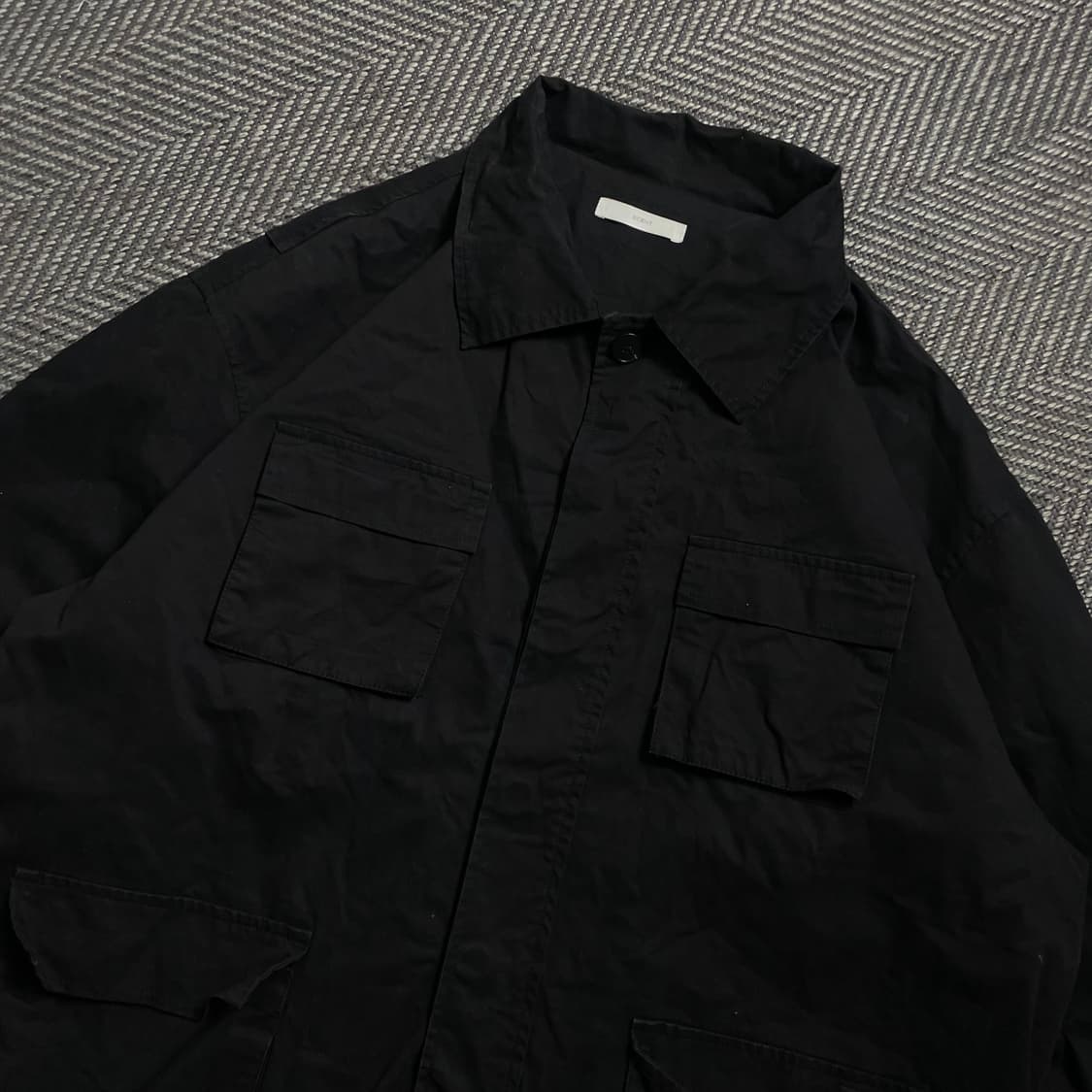 SCENT 미니멀 포켓 워크 셔츠 자켓 블랙 y 4606 상품이미지5