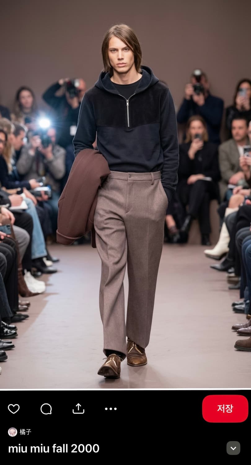 S/ 미우미우 2000FW 후디 하프집업 상품이미지1