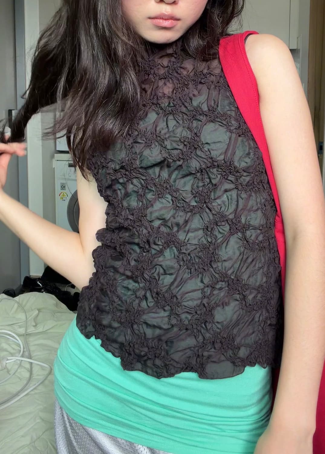 rinkle high neck sleeveless 상품이미지6