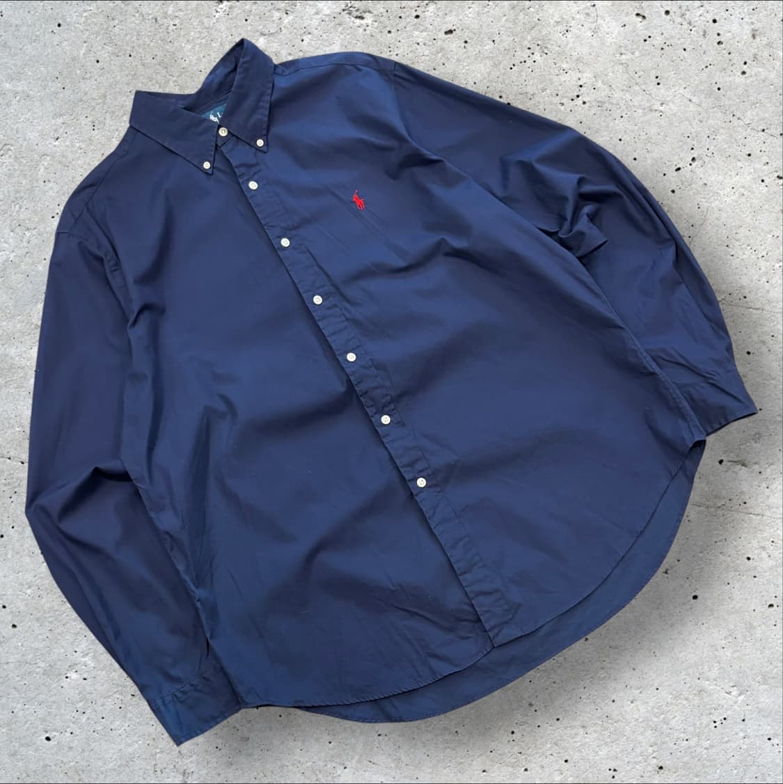 [XL] 폴로 랄프로렌 클래식핏 코튼 네이비 셔츠 C664 상품이미지1