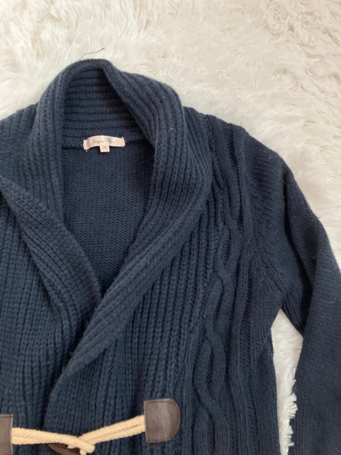 빈티지 네이비 떡볶이 니트 코트 y2k 스트릿 갸루 펑키 일본빈티지70 상품이미지3