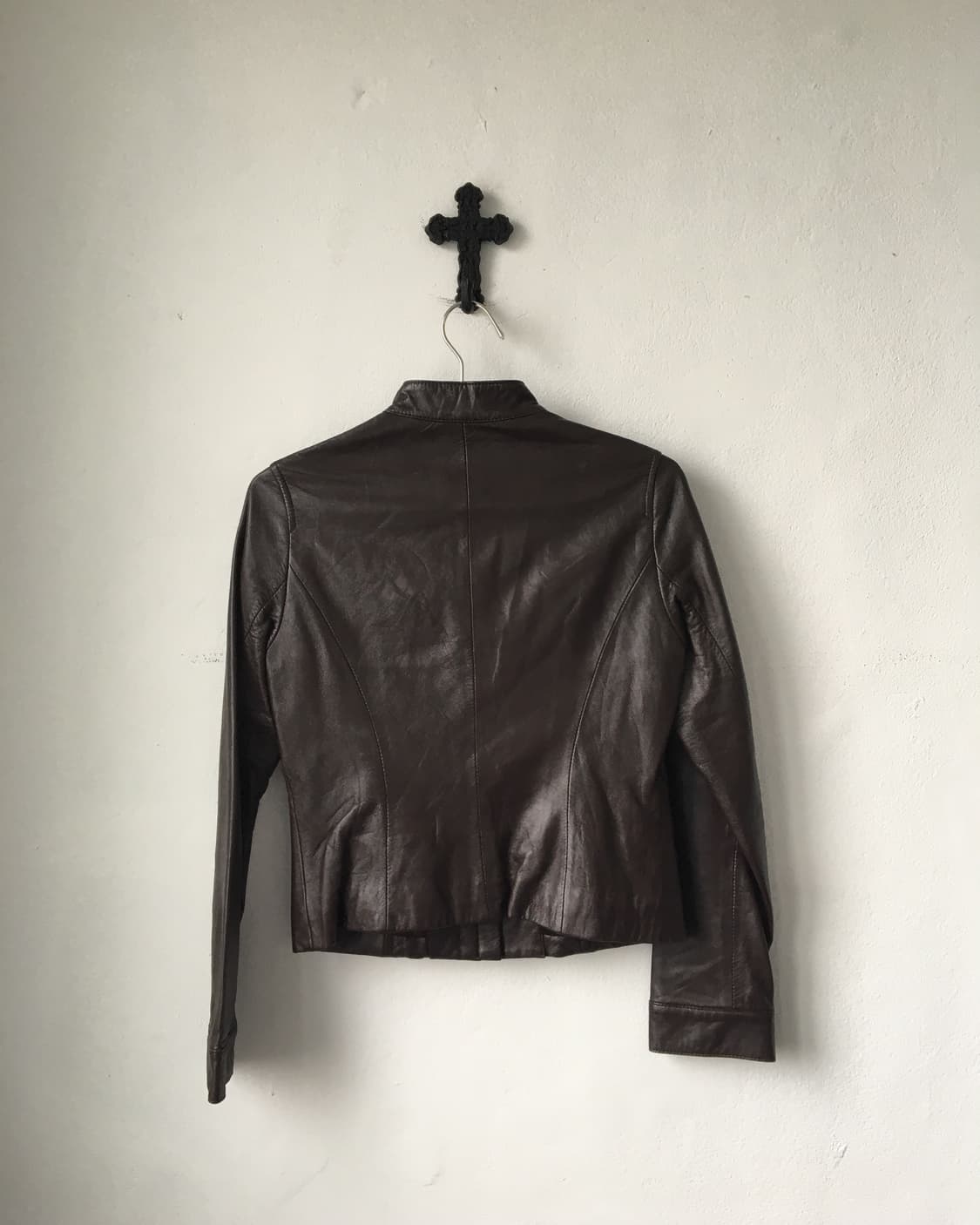 High neck lamb leather jacket 상품이미지2