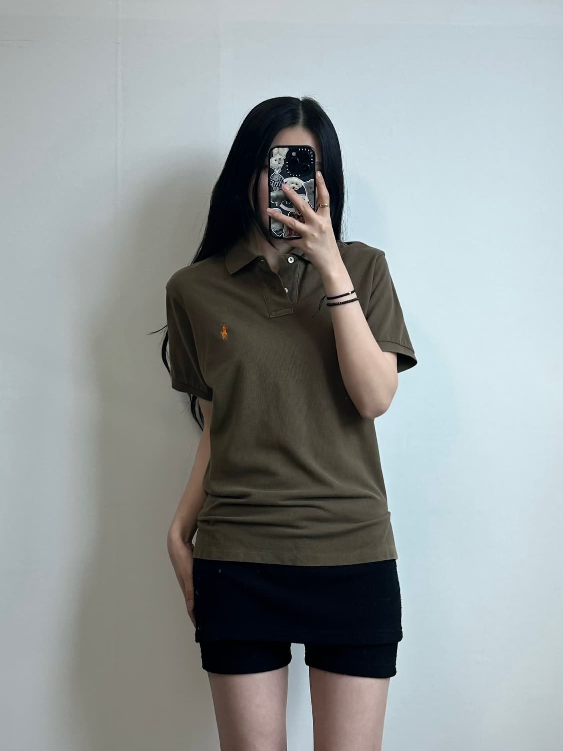 폴로 랄프로렌 카키 반팔 피케 티셔츠 상품이미지1