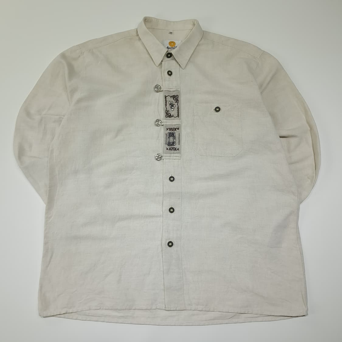 CL821 XL 아우밀레 90s 독일 트라흐텐 바바리엔 린넨 알펜 셔츠 상품이미지1