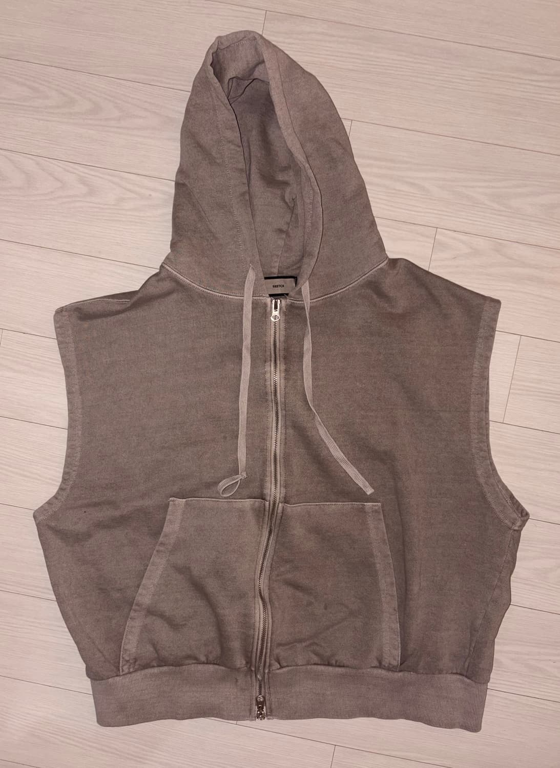 후디드 조끼 집업 상품이미지1