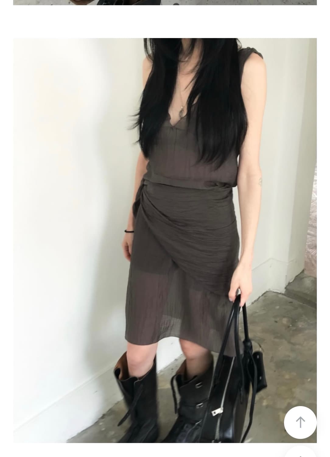scarf layered dress  상품이미지1