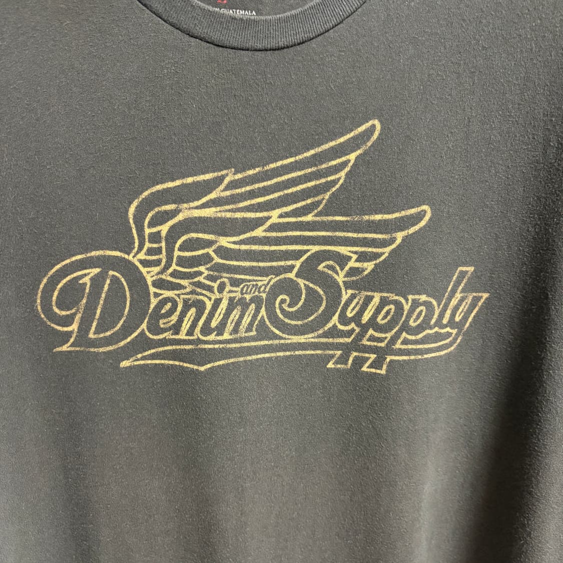 폴로 데님앤서플라이 빈티지 윙 로고 프린트 반팔티 / 차콜, L 상품이미지5