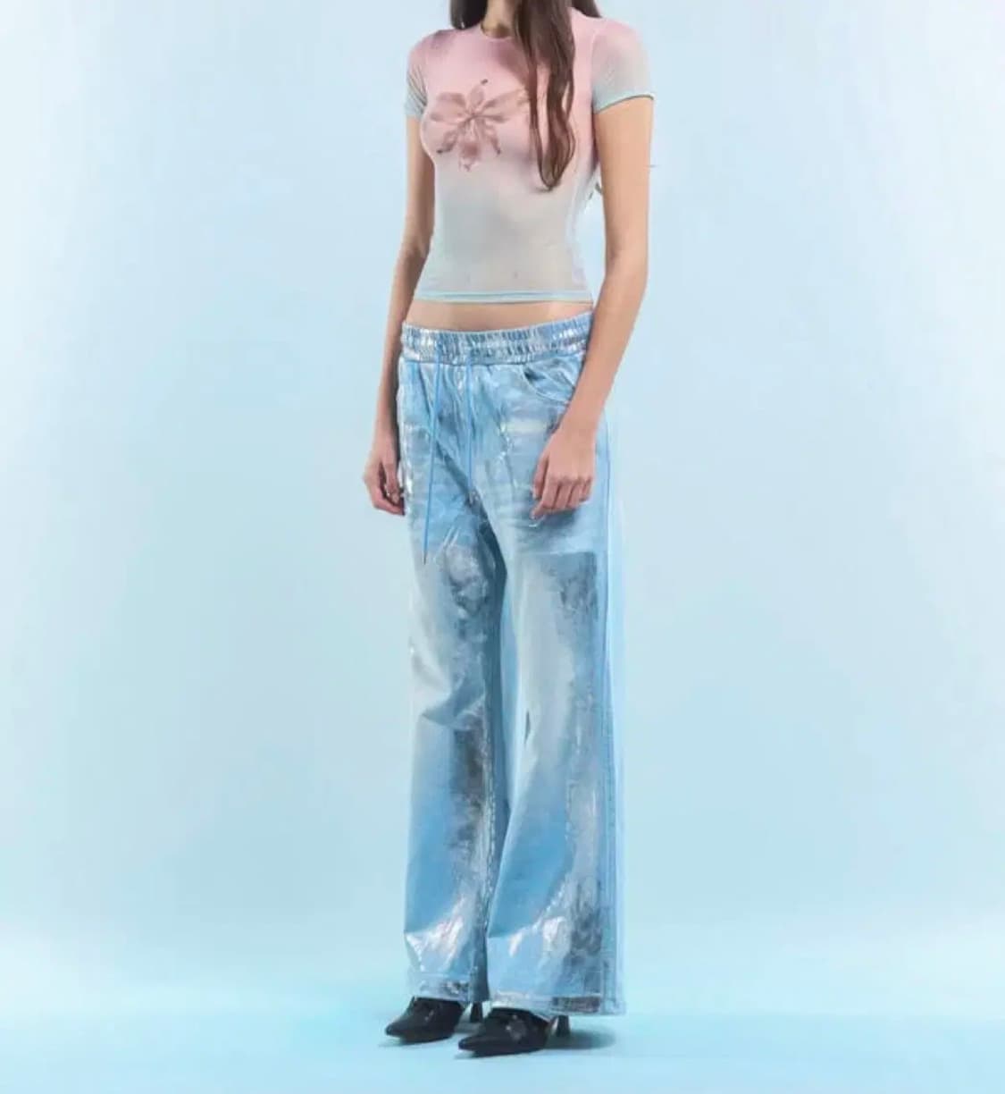 2000아카이브스 METAL FLOWER SEE THROUGH T 상품이미지3