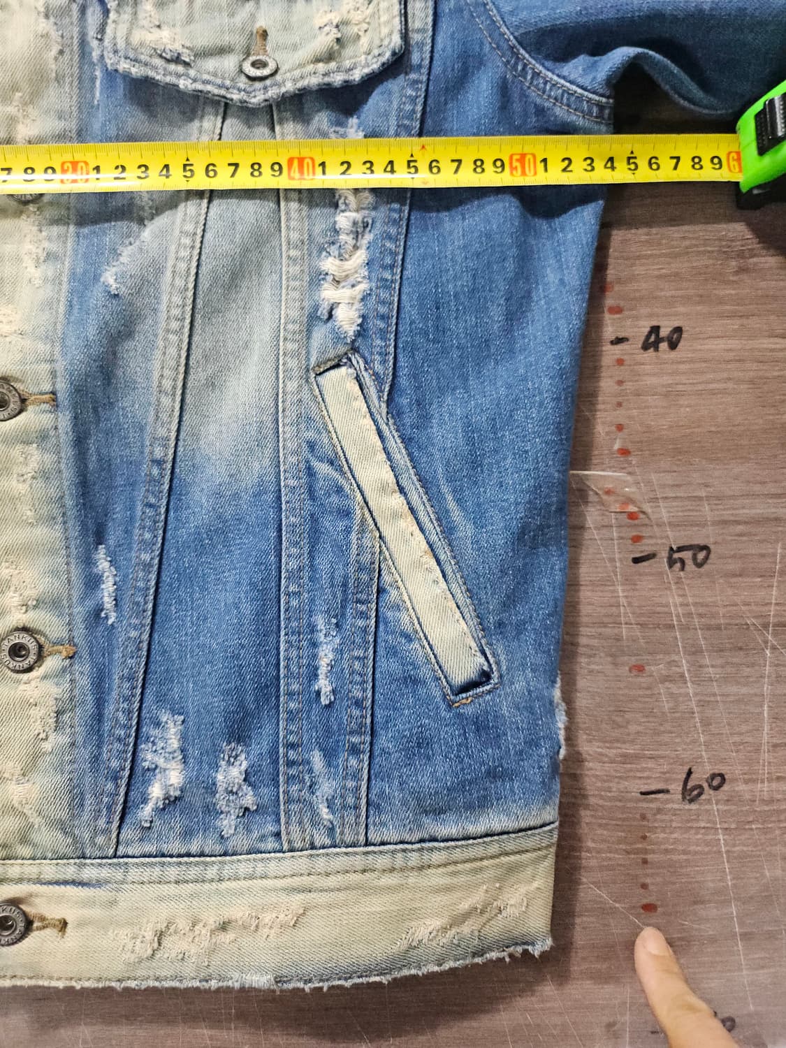 탱커스 TANKUS 데님 빈티지 청자켓 M 상품이미지7