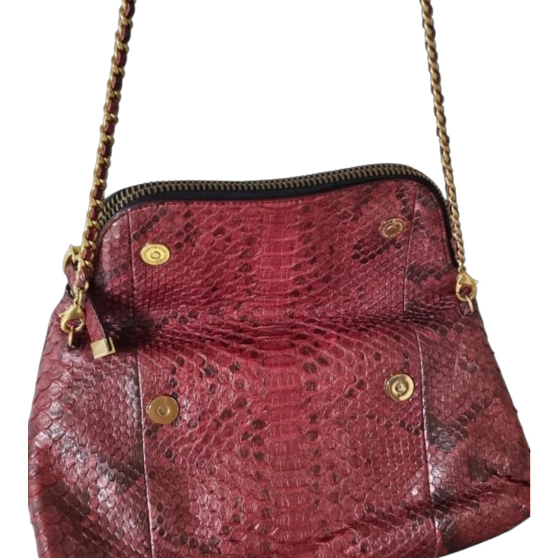 ❤️ 힐리앤서스 레드 뱀피 소가죽 체인백 | 숄더·클러치·크로스 4way 상품이미지6