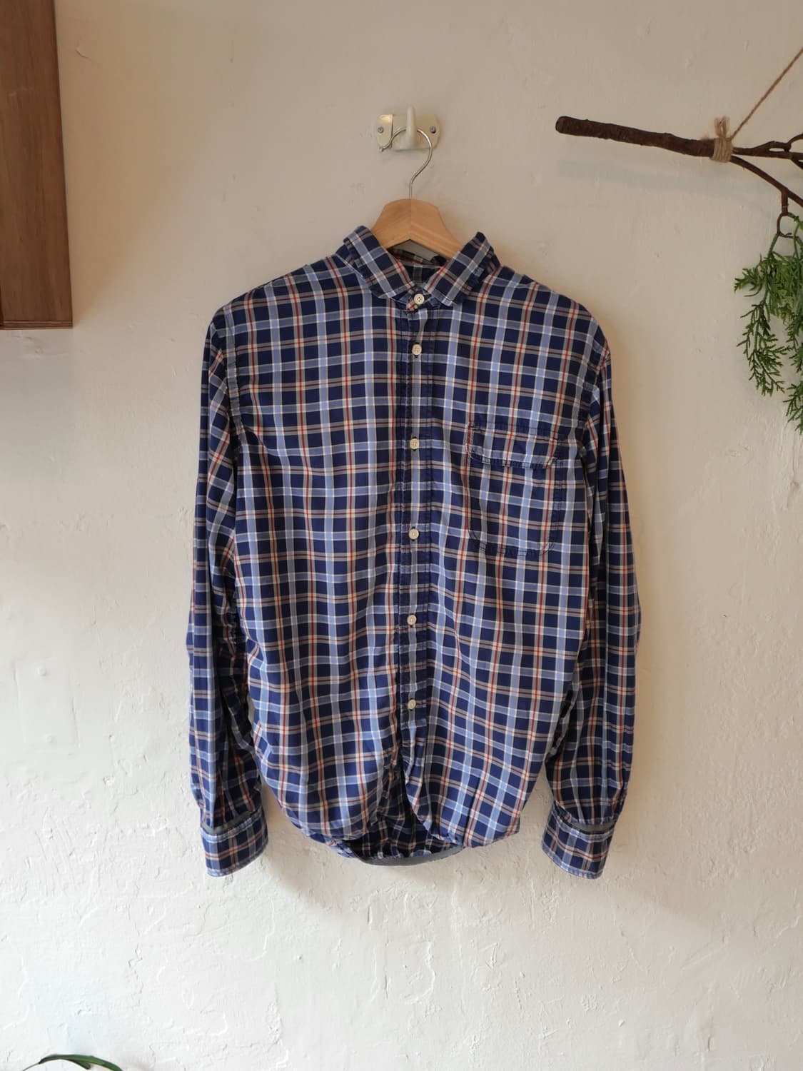 준야 와타나베 셔링 체크 셔츠 상품이미지1