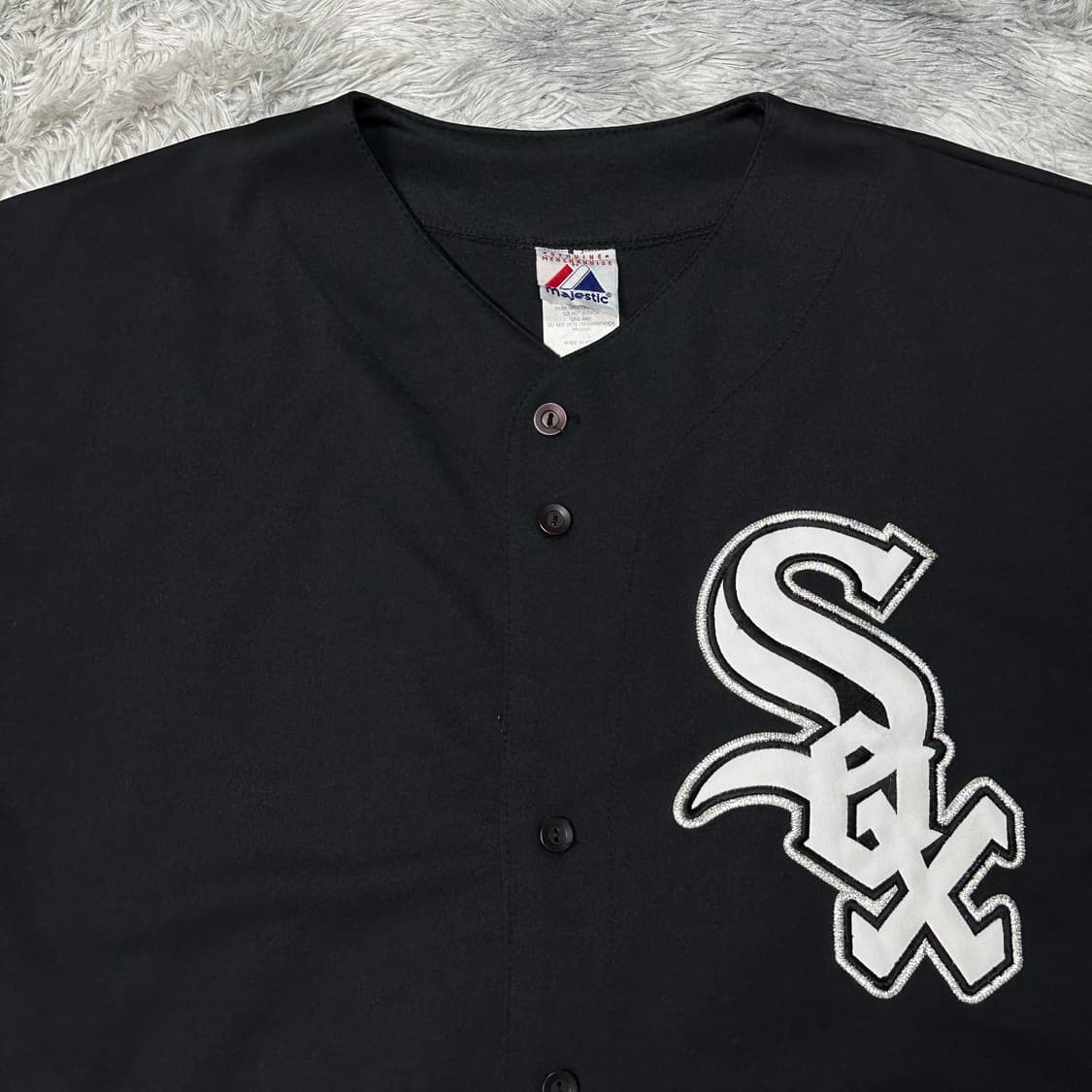 MLB 마제스틱 시카고 화이트삭스 반팔 유니폼 블랙 상품이미지2