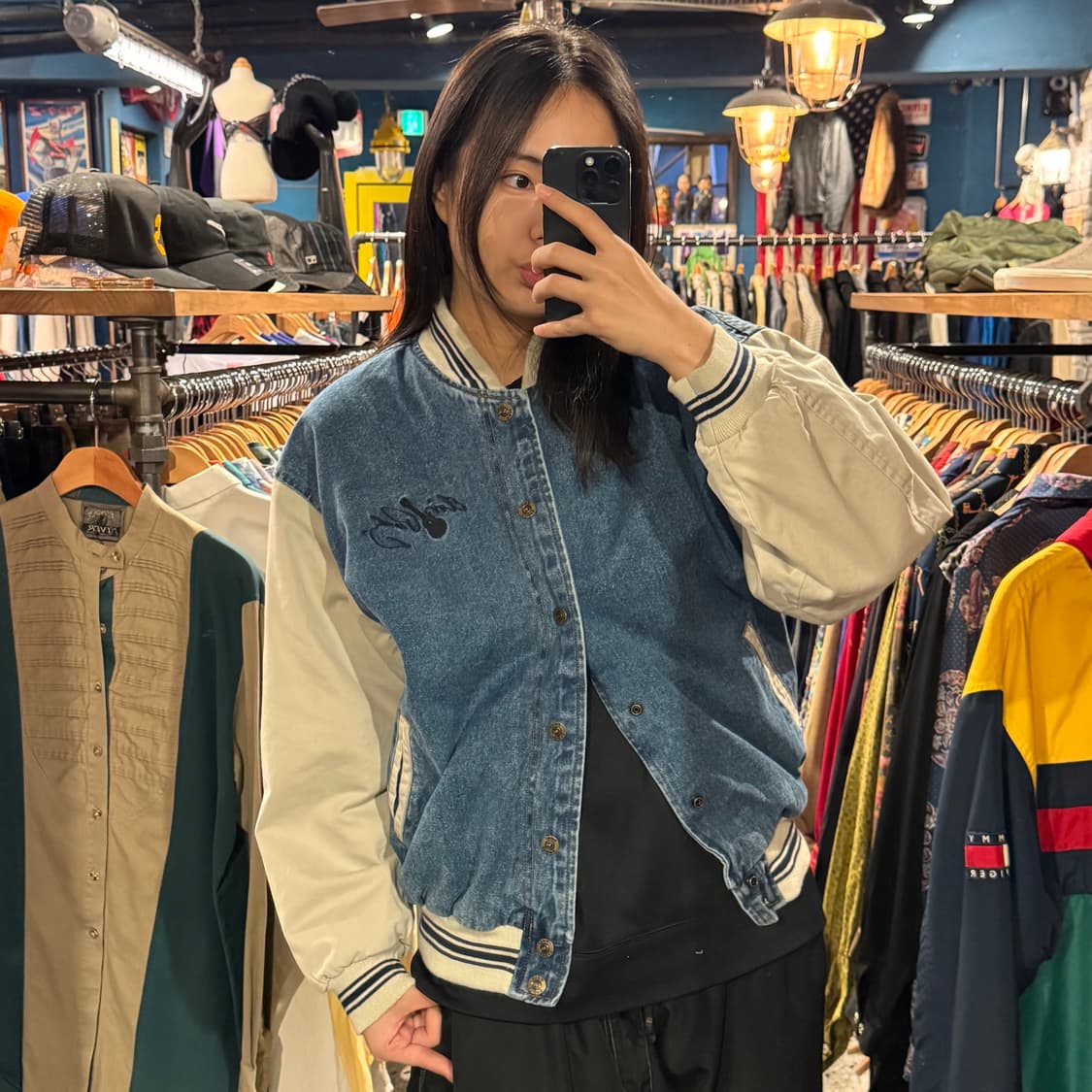 flrst choice 빈티지 데님 바시티 자켓 상품이미지4