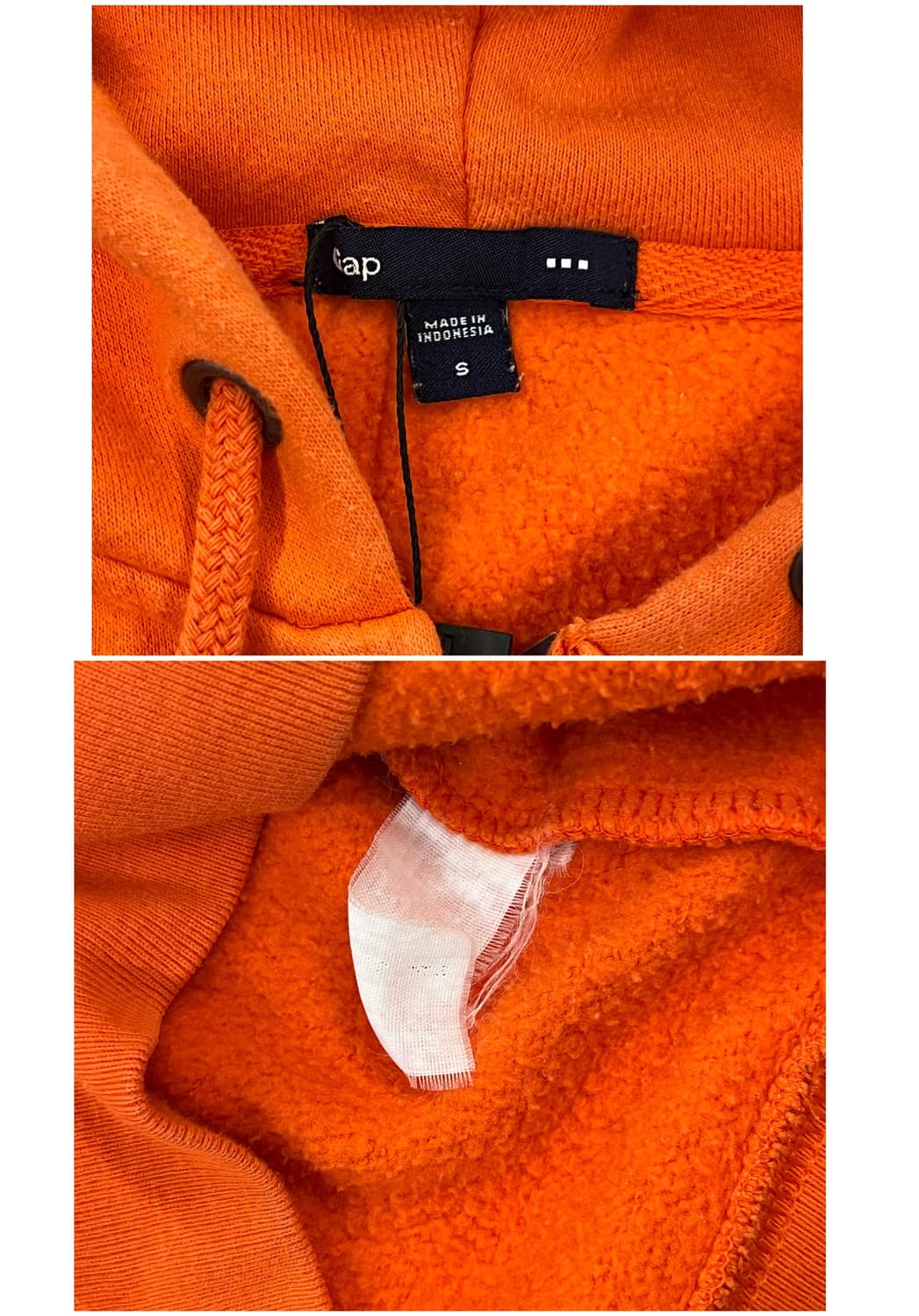 갭 도트 레터링 후드집업 오렌지 S #csz1779 상품이미지4