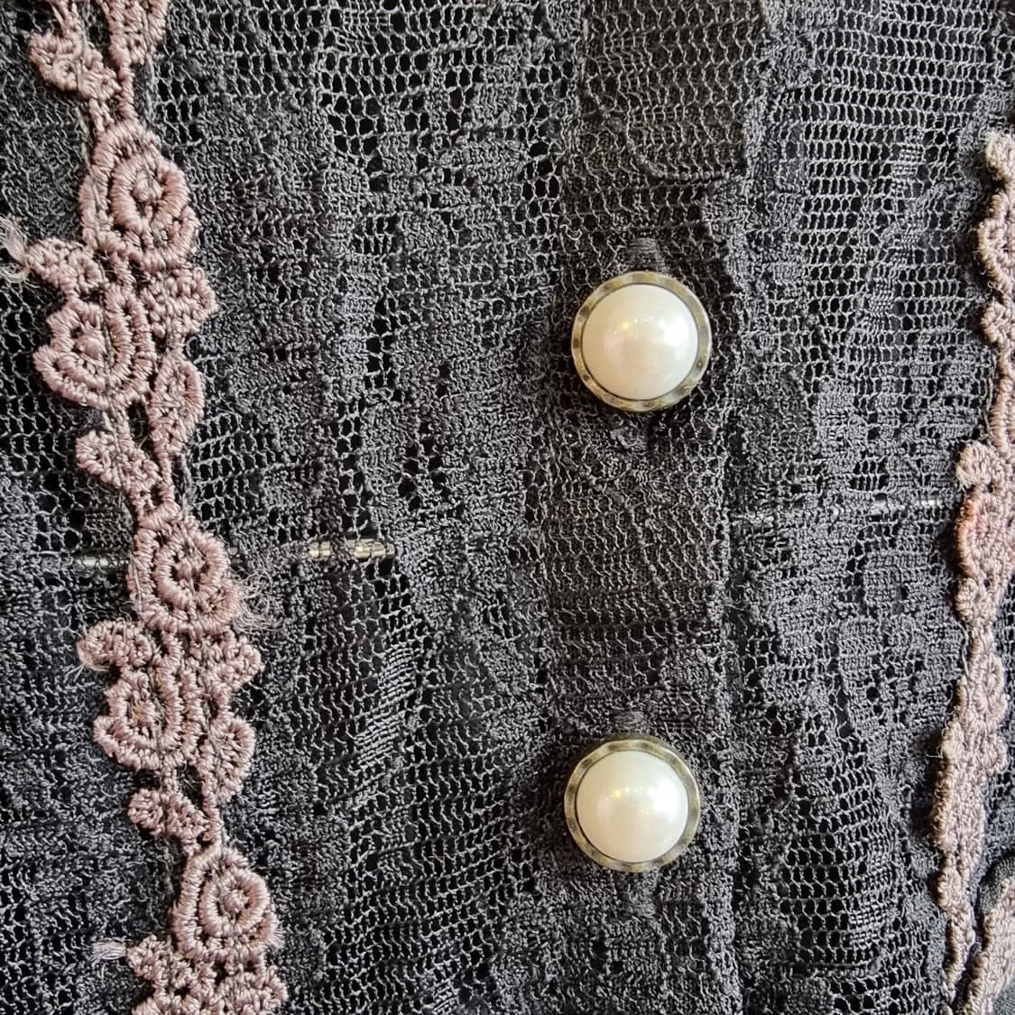 axes femme(액시즈팜) 블랙 레이스 하이넥 원피스 상품이미지6