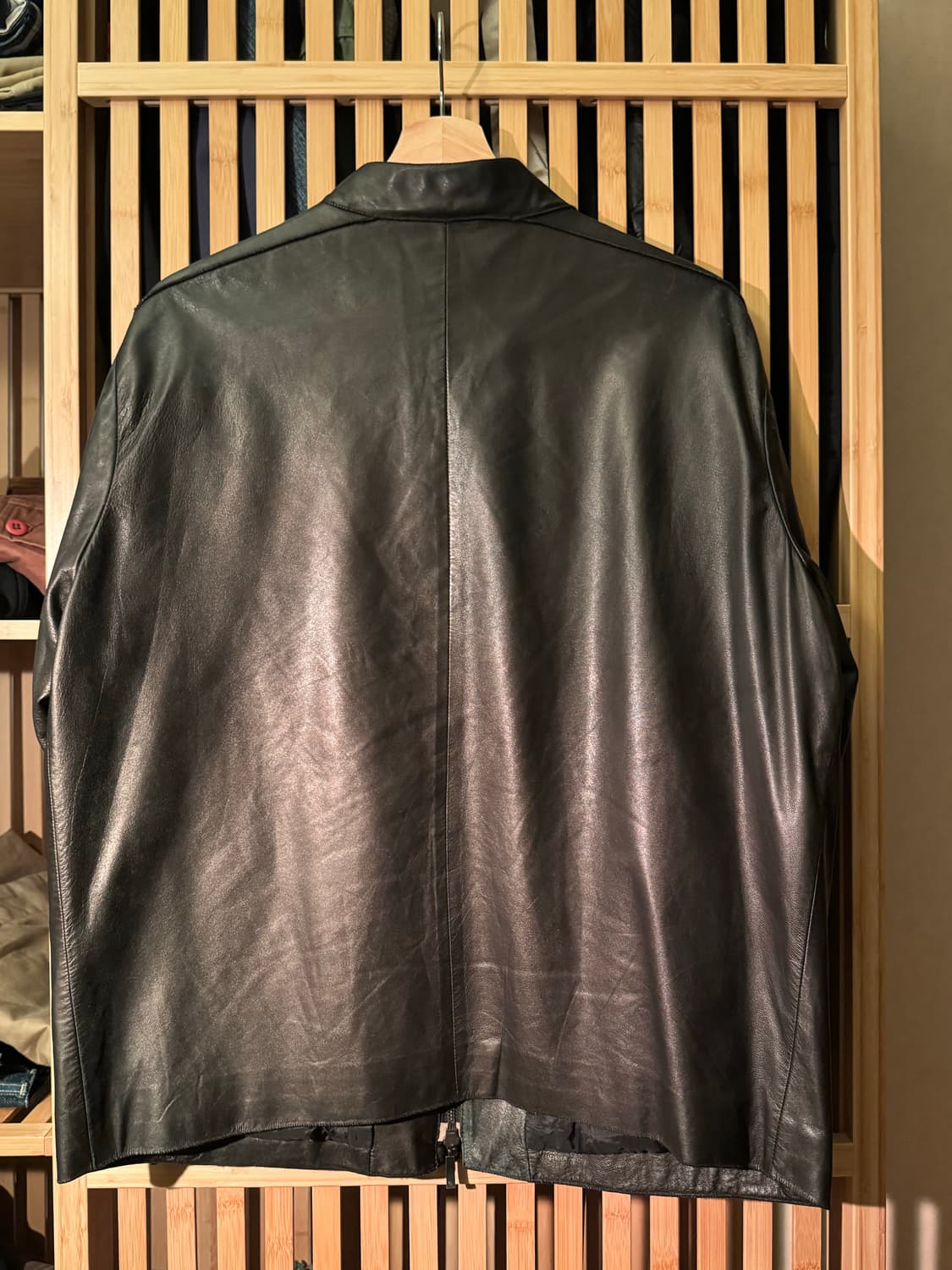 아르마니 꼴레지오니 램스킨 가죽 자켓 상품이미지3