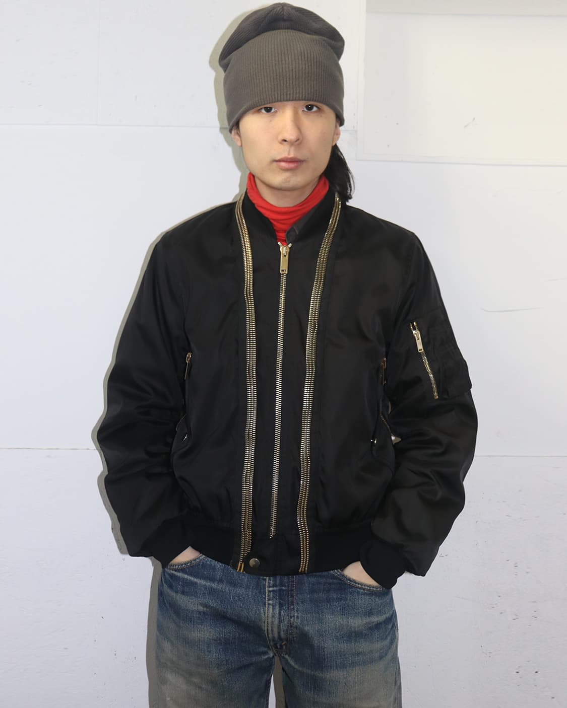 알렉산더 맥퀸 14AW 지퍼 디테일 MA-1 상품이미지1