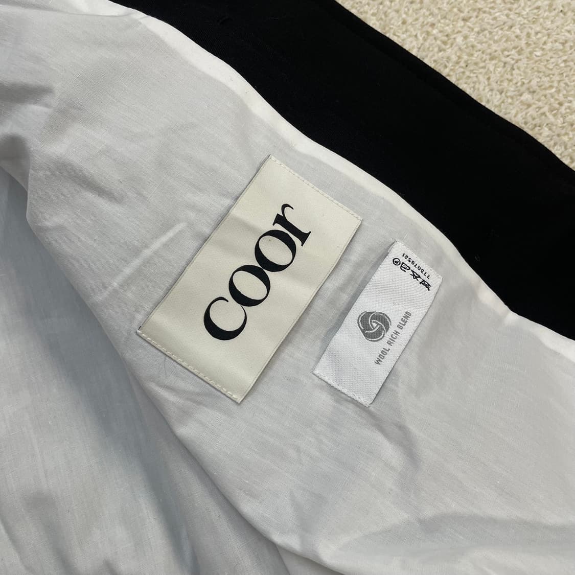 쿠어 Coor 울 블루종 자켓 블랙 상품이미지4