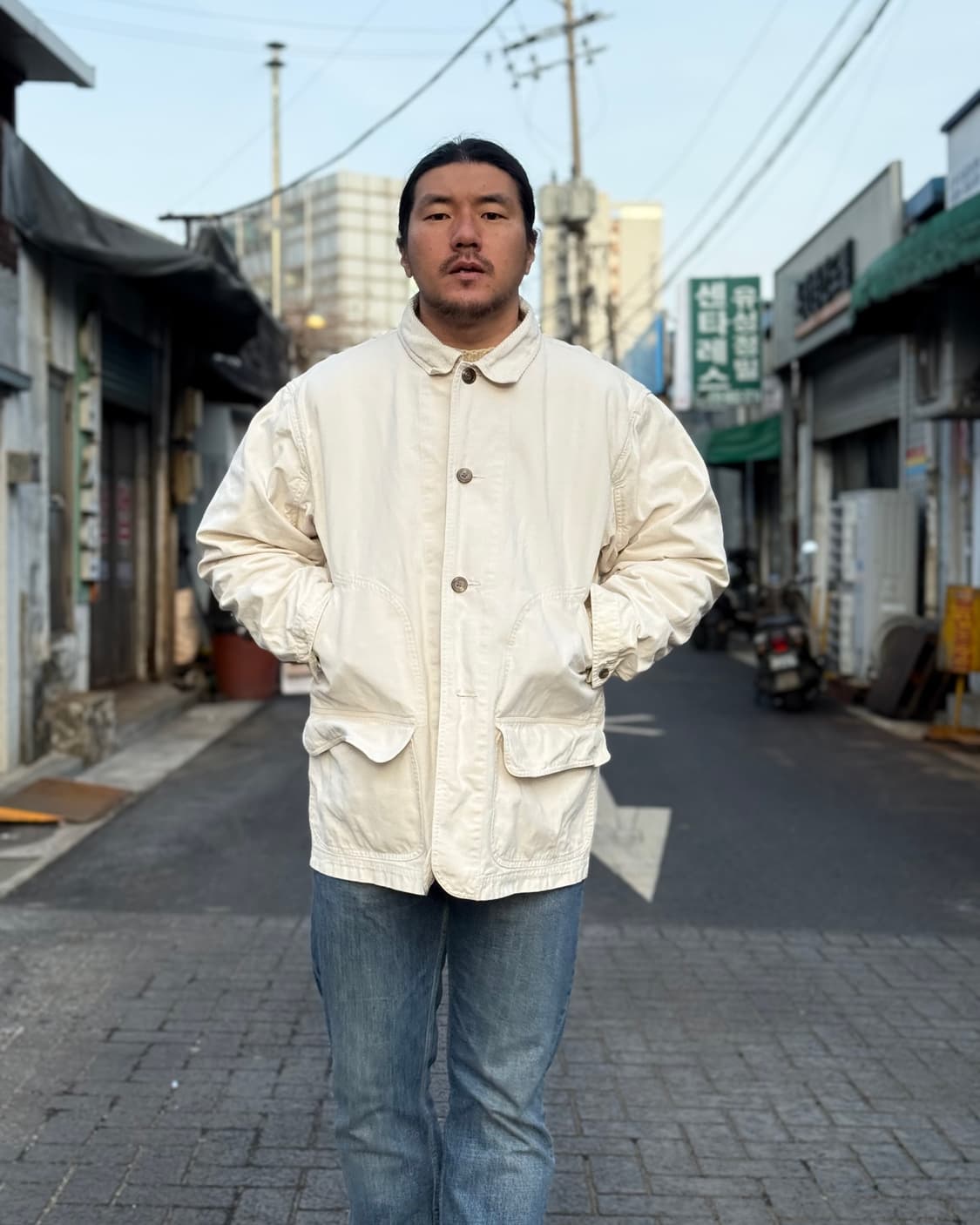 90‘s 폴로 랄프로렌 코튼 헌팅 자켓 L 상품이미지8