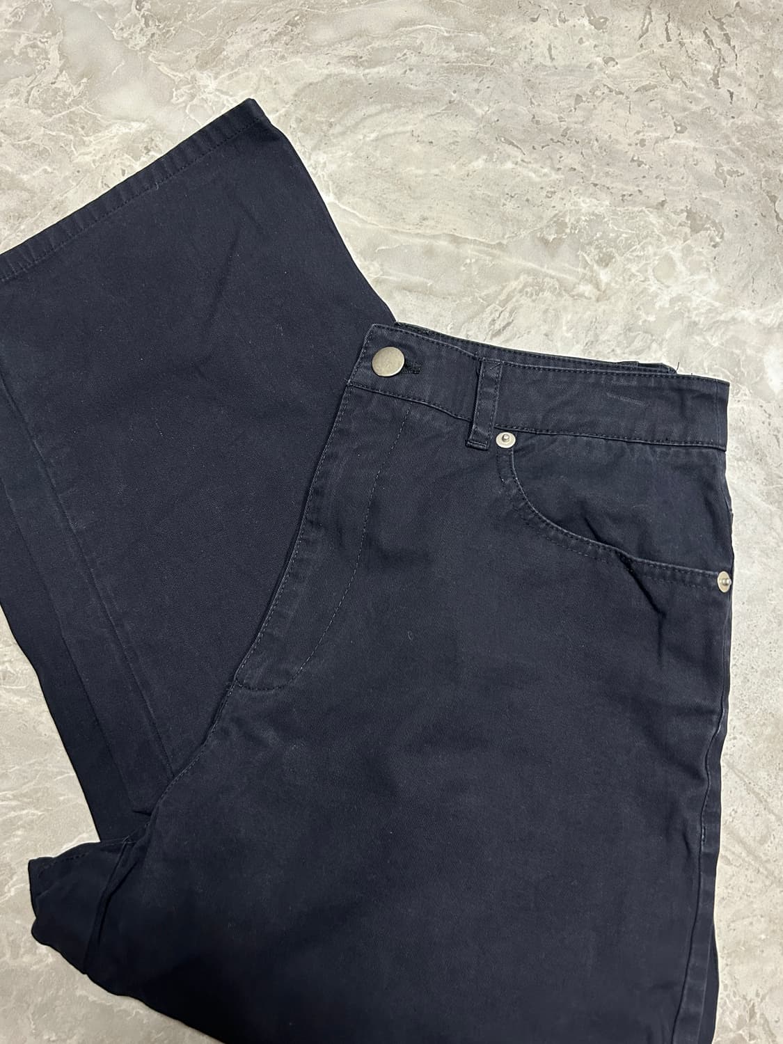 에잇세컨즈 네이비 스트레이트 팬츠 067 사이즈 상품이미지5