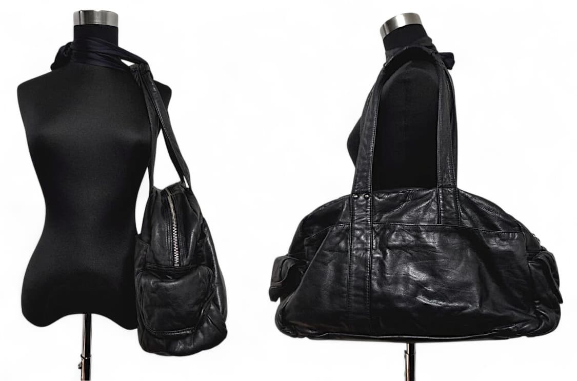 요지 야마모토 와이즈 가공 소가죽 보스톤백 상품이미지7