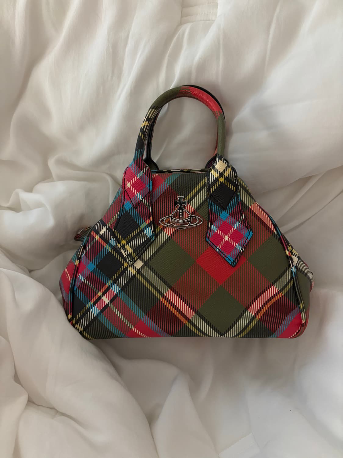 비비안웨스트우드 타탄체크토트백 상품이미지1