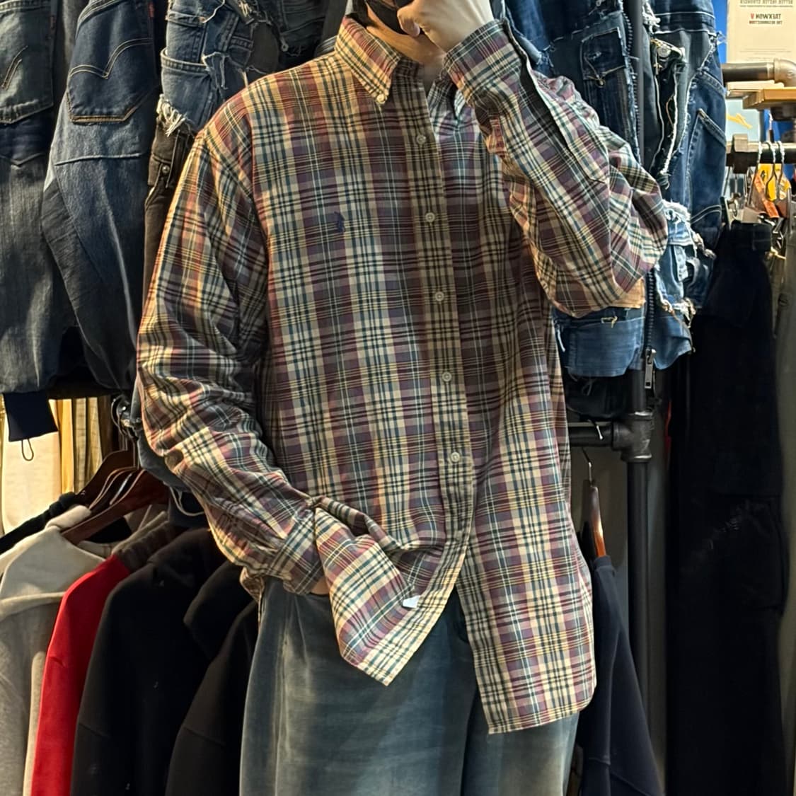 [No.9]Polo 폴로 체크 긴팔셔츠 상품이미지4