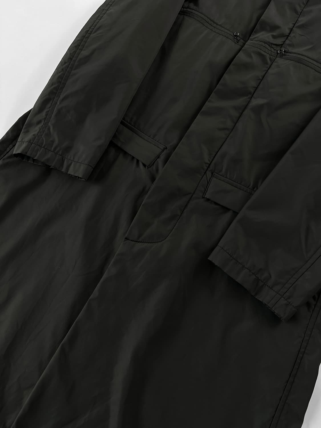 90~00s 마리떼 프랑소와 저버 블랙 나일론 맥 코트 상품이미지7