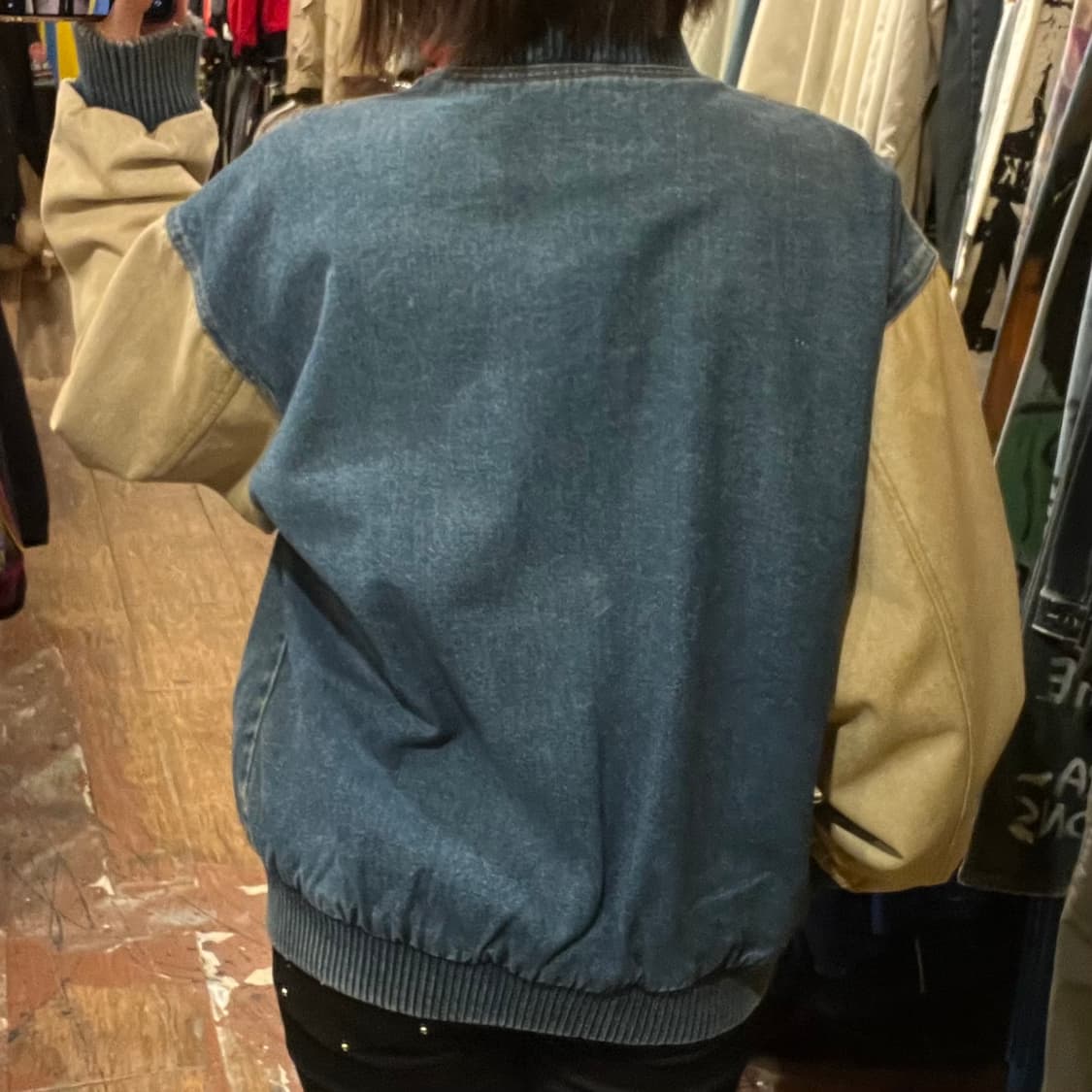 [HI] 빈티지 데님 바시티 자켓 상품이미지5