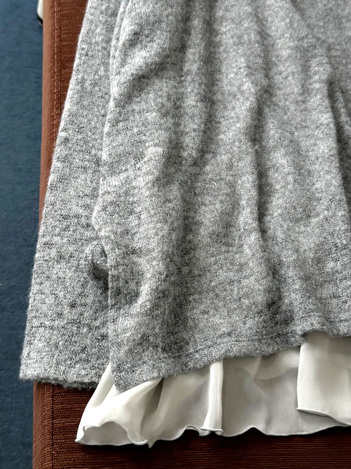 Layered design L/S loose knit top 상품이미지5
