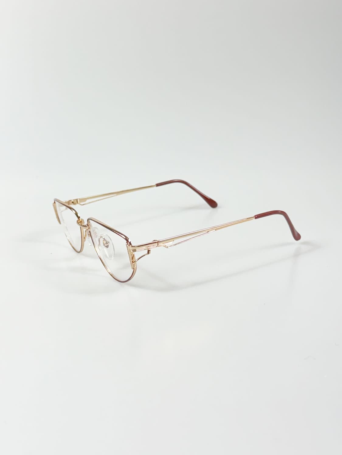 90s 유로피안 골드 레오파드 에비에이터 프레임 빈티지 안경 상품이미지3