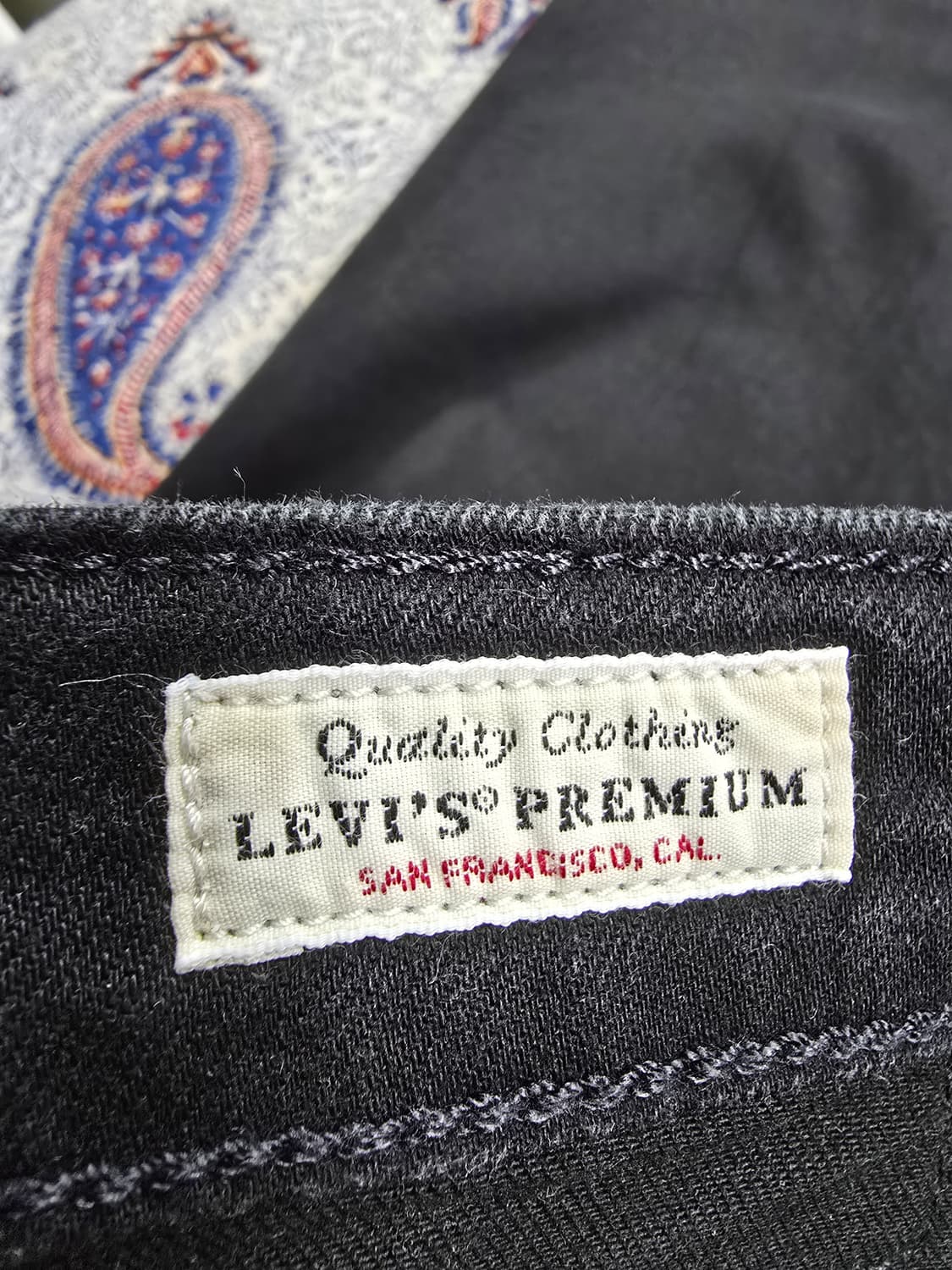 리바이스 502청바지 블랙 데님 팬츠 (1896) 상품이미지4