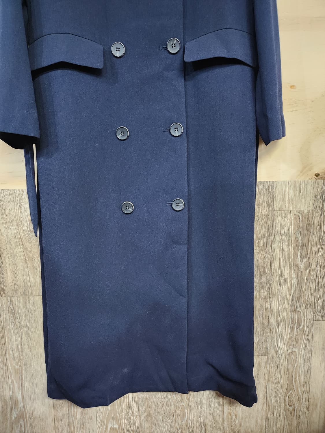 108) 데일리룩 플리츠포인트 롱 더블 코트 상품이미지3