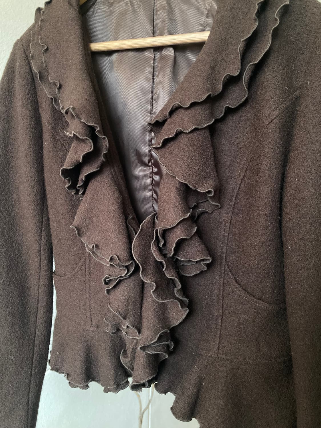 에스닉 브라운 러플 자켓 상품이미지3