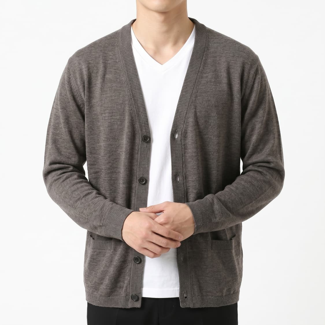 [정품/이태리제] 에스티 듀퐁 울 100% 브이넥 가디건 M 상품이미지1