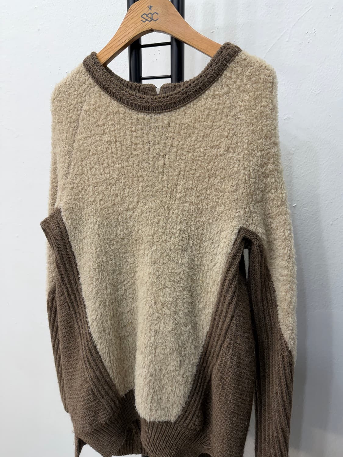 정품) 시스템 한섬 배색 니트 스웨터 90F 상품이미지3