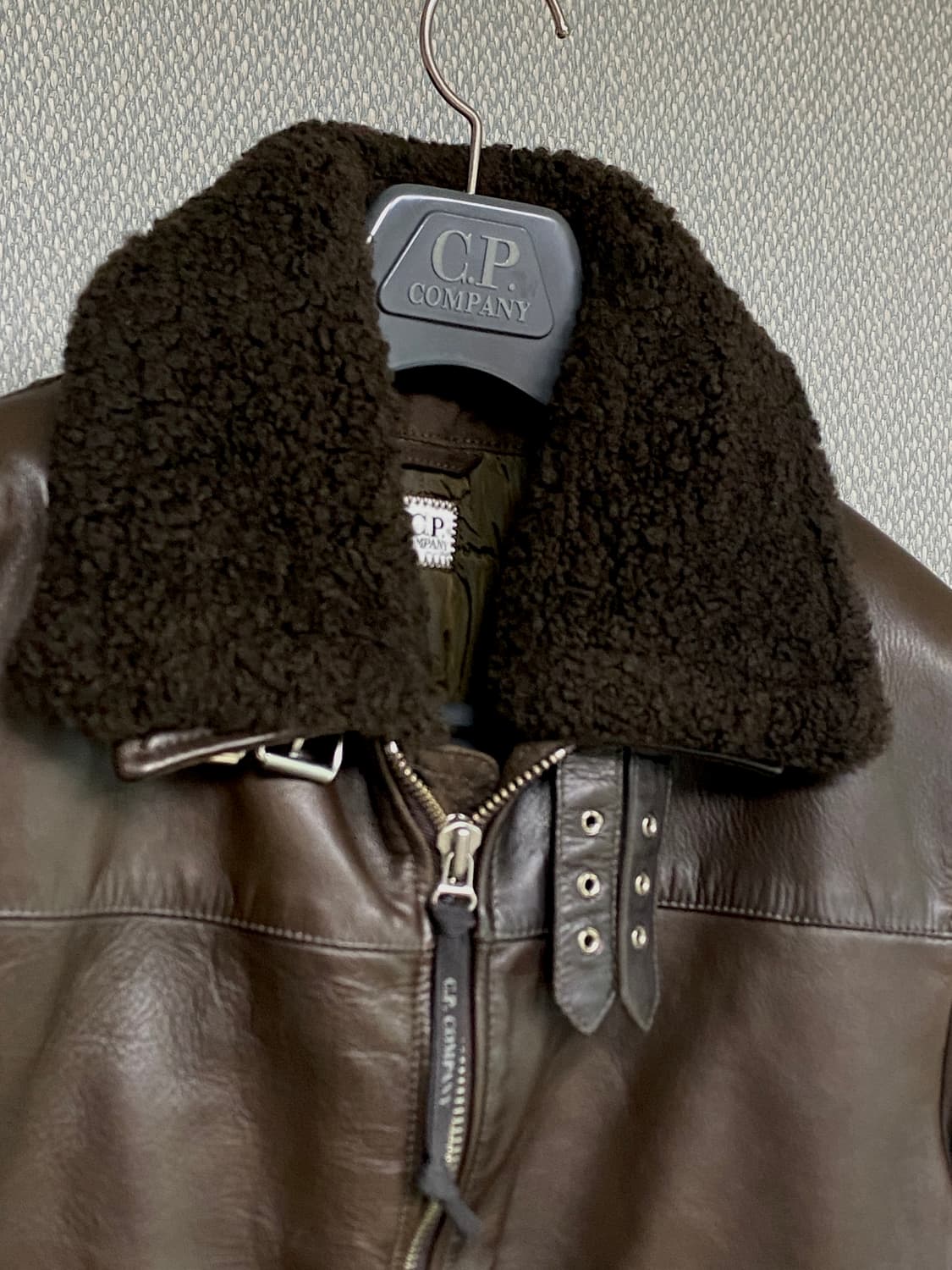  시피컴퍼니 가죽 항공 점퍼(안감 패딩) 105 사이즈 상품이미지4