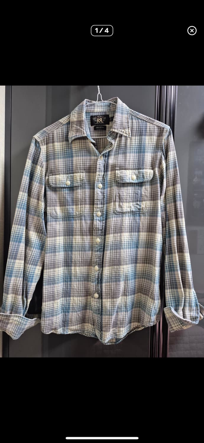 Rrl 더블알엘 인디고 체크셔츠 상품이미지1